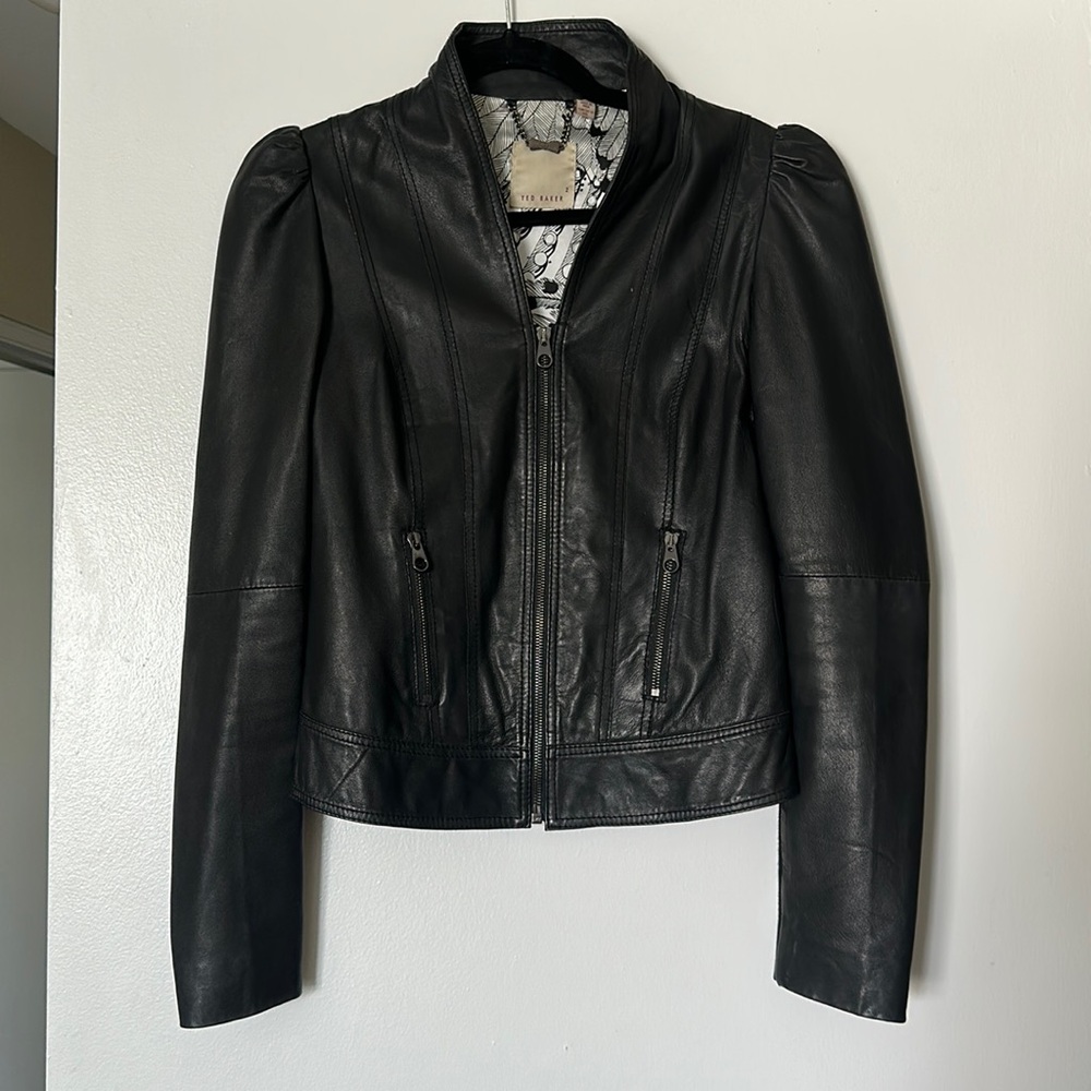 Ted Baker Black Leather Jacket
